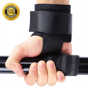Sangles de levage avec barre d'halterophilie antiderapante rembourree en neoprene, une paire - Neuf