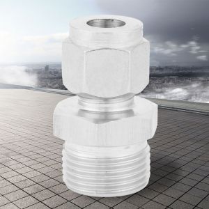Raccord de tuyau en acier inoxydable, connecteur a double virole, manchon simple M20 x 1,5-8 - Neuf