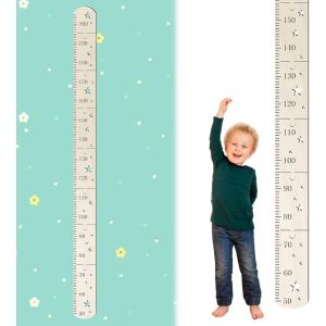 Toise En Bois Pour Enfants - Toise Pour Chambre D'enfant - Puzzle En Bois Naturel Pliable - Toise En Bois - Tableau De Croissance De La Hauteur - Toise En Bois Pour D&eacute;coration Murale - Neuf