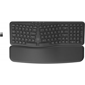 Clavier Ergonomique sans fil avec repose poignet magn&eacute;tique Conception confortable et posture naturelle Inclinaison ajustable Pav&eacute; num&eacute;rique + 16 raccourcis Compatible Windows - Neuf