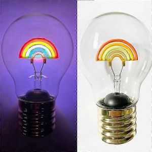 Rainbow light led rétro tungstène ampoule lampe de table sans fil arc-en-ciel lumière chambre veilleuse - Neuf
