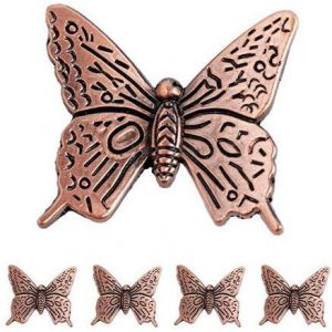 ¿Cuivre¿5pcs Poignées Rétro de Meubles de Tiroir, Vintage Papillon de Porte de Placard en Alliage de Zinc 43mm - Neuf