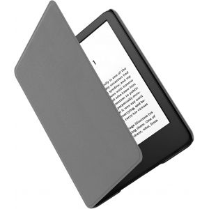 GUOP-Étui Pour Kindle,Etui Kindle Paperwhite 6.8"" (11E Gén. 2021),Pu Housse Cuir,Coque Fine Et Léger,Coque Fermeture Magnétique,Gris - Neuf