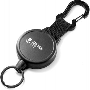 Kal-Porte-Clés Extensible - Cordon Jojo Avec Câble En Acier - Porte-Cartes Rétractable - Clip Pour Clés - Fermeture Éclair Et Support Pour Cartes De Ski Pour Pantalon Et Ceinture - Neuf