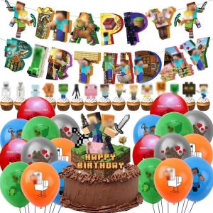 SJZG-39 Pcs Décoration Anniversaire, Décorations De Fête, Party Supplies Décorations Bannière Anniversaire Ballons Décorations De Gâteau Pour Enfant - Neuf