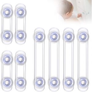 La Sécurité De Bébé Verrous De Blocage De Sécurité Pour Tiroirs, Placards De La Porte De L'armoire Du Réfrigérateur En Plastique Transparent De Verrous De Sécurité, 8 Pièces(Une) - Neuf