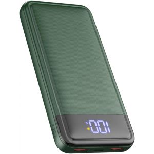 JGD-Batterie Externe 13800mAh, Slimmest 22.5W Power Bank,Batterie Portable USB C (Entrée/Sortie) PD3.0 QC4.0 Charge Rapide Chargeur Portable avec Affichage LCD Compatible iPhone Samsung etc.(Vert) - Neuf