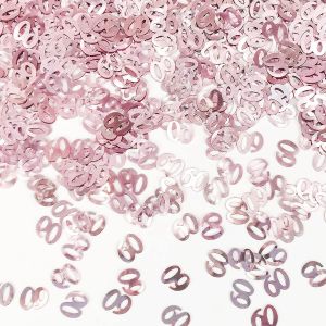 Confettis d'anniversaire pour 60 ans - Or rose - 30 g - Paillettes m&iquest;&iquest;talliques pour 60e anniversaire - D&iquest;&iquest;corations de table de table - Neuf