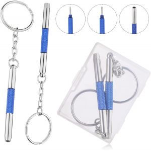 KAL-Kit De Réparation De 2 Petits Tournevis De Précision 3 En 1 Pour Lunettes, Montres, Bijoux (Phillips, Hexagonaux, Tête Plate) - Neuf