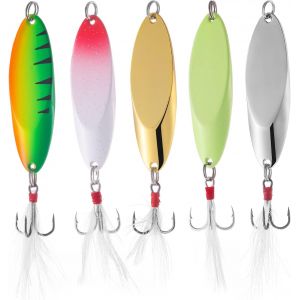 Leurres De Pêche Pc, Cuillères De Pêche À La Truite, Leurres De Pêche Au Bar Et Au Brochet, Cuillère En Métal Pour Prédateurs De Truite Et De Brochet - Neuf
