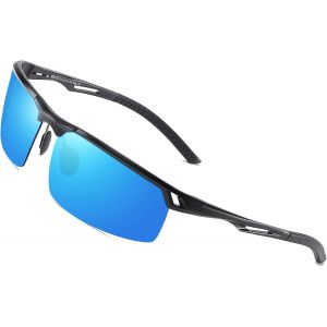 Lunettes De Soleil Polarisées Incassables Uv400 Lunettes De Soleil Hommes Pour Sports De Plein Air Lunettes De Soleil Avec Verres Colorés 8550 - Neuf