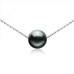 Collier Unique En Perle De Culture De Tahiti Pour Femme En Argent Sterling 925 Par Fcnys - Neuf