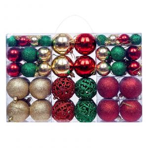 100pcs Boule de No&euml;l Ensemble Incassable D&eacute;coration d'Arbre de No&euml;l Pendentif avec 3 Styles Diff&eacute;rents pour No&euml;l, Vacances, F&ecirc;te de Mariage D&eacute;coration de la Maison - Neuf