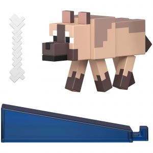 Minecraft Redstone Charged Chestnut Wolf Figure - Neuf