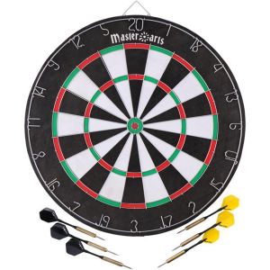 Masterdarts Set de D&eacute;marrage de Cible Sisal, 6 Fl&eacute;chettes, Tableau de Score et Marqueur 45&Oslash; x 4 cm - Neuf
