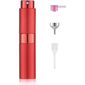 Sansh-8ml Vaporisateur Vide De Sac Rechargeable, Atomiseur Parfum, Recharge Spray Flacon De Parfum, Pulverisateur Voyage (Rouge) - Neuf