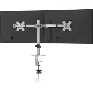 ChenQuanSarl-Bras Ecran Pc 2 Ecran Pour Moniteurs De 13-42 Pouces, Support Double Ecran Réglable En Hauteur Inclinable, Rotatif Et Pivotant, Vesa 75/100Mm,Poids 10Kg, Argent, Md97442Ls - Neuf
