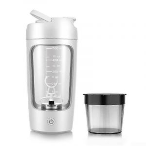 Bouteille Shaker Electrique Pratique Pour Boissons Proteinees, Batterie Rechargeable Et Fonctionnalites Conviviales (Rose (Blanc (Avec Bo&icirc;te)) Blanc (Avec Bo&icirc;te) - Neuf