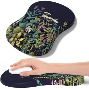 Mouse Pad with Wrist Rest Ergonomic Memory Foam Massage Ball Carpal Tunnel Pain Relief Mouse Wrist Rest - Neuf