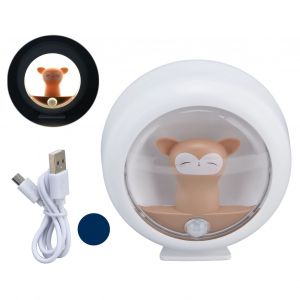 HJLIAN Veilleuse a detecteur de mouvement avec chargement USB, jolie lampe a induction intelligente de dessin anime pour chambre a coucher, armoire, singe - Neuf
