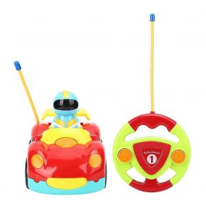 Remote Control Car Toy Children Kid 2CH Electric Cartoon RC Car Model with Light Sound - Neuf