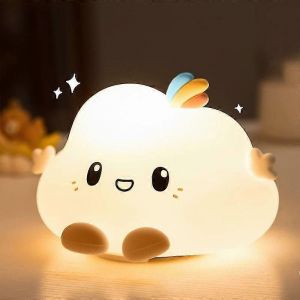 Veilleuse Veilleuse Veilleuse Pour Chambre D'enfant,Veilleuse Mignonne Bébé,Veilleuse Tout-Petit,Veilleuse Rechargeable Pour Filles,Veilleuse Nuage En Silicone Kawaii - Neuf
