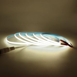 Ruban Led Cob 2m 24v Blanc 4000k, Arote Bande Led Cob 5mm Largeur 384leds/M Dimmable Haute Densit&eacute; Lumi&egrave;re (Sans Alimentation) Diy Ip20 Pour Chambre Cuisine Maison D&eacute;coration Int&eacute;rieure - Neuf