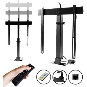 MEVRONISSHOP-Support TV motoris&eacute; K-1 ECO pour &eacute;crans Jusqu&iquest;&agrave; 55"", 60kg, Course 754mm, VESA 100x100 &agrave; 600x400, Moteur Silencieux, t&eacute;l&eacute;commande Incluse - Neuf