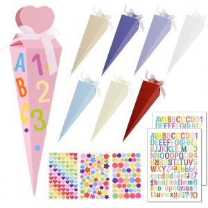 Lot de 32 sacs d'école pour la rentrée scolaire-Pour garçons et filles-Avec 5 autocollants-Boîtes cadeaux de rentrée des classes DIY - Neuf