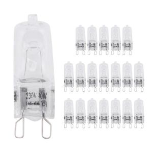 20pcs G9 Ampoules Halogènes,40w Lampes Halogènes Transparentes Dimmable,2800k - Neuf