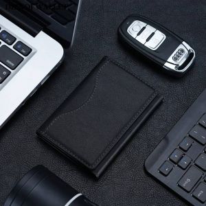 Magsafe &iquest; porte-cartes unisexe en cuir PU pour hommes,porte-cartes magn&eacute;tique,portefeuille pour Apple pour IPhone 16 15 14 13 12 Pro Max Mini--Black - Neuf