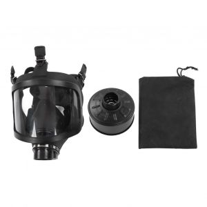 XYONG Masque respiratoire reutilisable avec filtre en silicone, protection ajustable pour travaux en exterieur, reservoir noir - Neuf