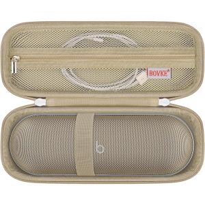KALANKA-Cas Compatible Beats Pill sans Fil Bluetooth Haut - Parleur Beats Pill Portable Haut - Parleur Stand Pochette avec Maille supplémentaire Ligne de Charge Poche Champagne Gold - Neuf