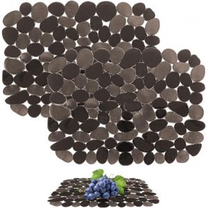Eryi-2 Pièces Tapis D'évier De Cuisine, 30 * 40 Cm Protection Evier Cuisine, Pvc Tapis Fond Evier Cuisine, Découpables Tapis Evier Cuisine Egouttoir, Forme Galets Apis De Protection Pour Évier De Cui - Neuf