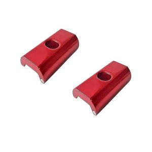 2pcs v&eacute;lo de cyclisme C crochet plaque de serrage pour v&eacute;lo pliant 3sixty v&eacute;lo pliant plaque de serrage de charni&egrave;re magn&eacute;tique en alliage d'aluminium,rouge - Neuf