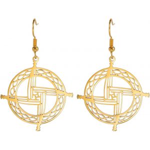 Trahoo-Collier Croix De Brigid En Acier Inoxydable Pendentif Croix Celtique Symbole De Protection Chrétienne Irlandaise Amulette Religieuse Bijoux Pour Femmes Hommes - Neuf