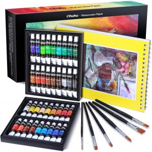 Chenquansarl-Set De Peinture &Agrave; L'aquarelle, 12 Ml&times;36 De Peinture Aquarelle Art Pour Artistes, &Eacute;tudiants, D&eacute;butants, Kit De Peintures &Agrave; L'eau Pour Portrait De Pay Sur Toile - Neuf