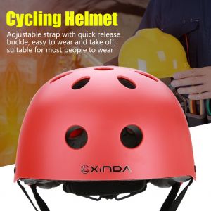 Casque A Sangle Reglable, Equipement De Protection De La Tete, Equipement D'escalade Et De Derive En Plein Air (Rouge-M) - Neuf