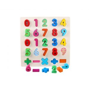 Puzzle en bois arc-en-ciel avec lettres et chiffres pour enfants &iquest; Jouet &eacute;ducatif pour apprendre les lettres et les chiffres - Neuf