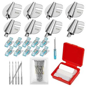 8 Pcs Couture Roul&eacute; Ourlet Pied Set 3-10mm 8 Tailles Ourlet Roul&eacute; Pied-De-Biche Avec Pinces &Agrave; Coudre Couture - Neuf