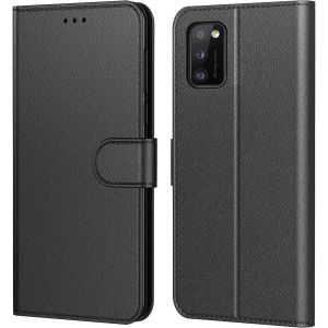 ELVORIX-Etui Coque pour Samsung Galaxy A41,Plusieurs Couleurs Disponible,Protection Etui Housse Premium en Cuir PU,Fermeture Magn&eacute;tique pour (Galaxy A41 (6,1 Pouces), Book Noir) - Neuf