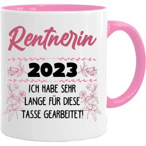 Eryi-Tasse À Café Humoristique Pour Retraite - Cadeau D'adieu Amusant Pour La Retraite - 2023 « Ich Habe Sehr Lange Für Diese Tasse Gearbeitet » - Cadeau D'adieu Amusant Pour La Retraite - Neuf