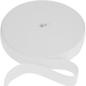 Kalanka-Elastique Couture, 20m X 20mm Sangle Elastique, Blanche Large Bandes Elastiques Plates, Pour Vetement, Artisanat, Pantalon, Perruque Et De L'artisanat - Neuf