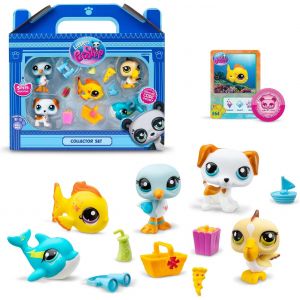 ERYI-- Collector Set Thème Plage - 5 Animaux Et Accessoires - Licence Officielle - Coffret Jouet Animaux Mignons - Mini Figurines Animaux - Jouet Enfant 4 Ans Et + - Bf00517 - Neuf