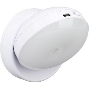 Veilleuse À Détecteur De Mouvement Led,Veilleuse Rechargeable Rotative À 360 Degrés Activée Par Le Mouvement,Lampe Led À Induction Pour Couloir,Salle De Bain,Chambre À - Neuf