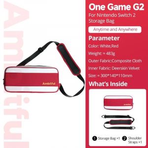 Grand Étui De Transport Pour Nintendo Switch 2 Oled Console Pro Contrôleur Sac De Rangement De Voyage Étui Compatible Nintendo Switch Joycon,Red White - Neuf