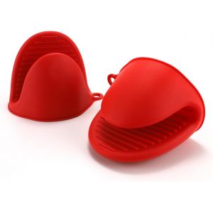 Gant de Cuisine &eacute;pais en Silicone r&eacute;sistant &agrave; la Chaleur pour la Cuisson,la Cuisson,Les barbecues et Les grillades (Rouge) - Neuf