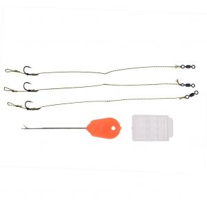 Kit De Montage Pour La Peche A La Carpe Avec Aiguille A Appat, Emerillon Et Spinner - Neuf