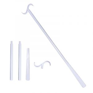 (Blanc) Bâton D'habillage De 88 Cm De Long Avec Outil De Retrait De Chaussettes, Réglable, Aide À L'habillage Pour Chaussures, Chaussettes, Chemises Et Pantalons Pour Personnes Âgées Et Handicapées - Neuf