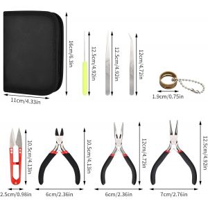 Kit Perles Outil, 8pcs Trousse &Agrave; Outils Pour La Fabrication De Bijoux, Avec Pinces Pincettes Ciseaux, Outils De R&eacute;paration De Bijoux Pour Artisanat Et Fabriquer Des Bijoux - Neuf